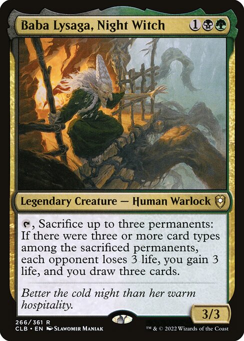 Baba Lysaga, Night Witch (Commander Legends: Battle for Baldur's Gate)