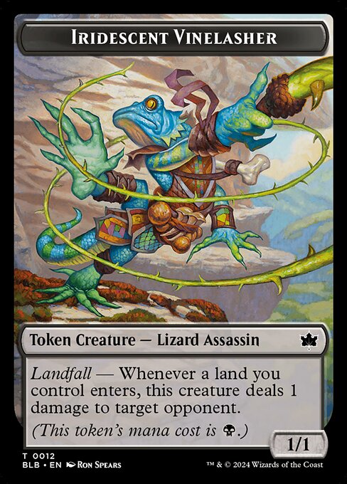 Iridescent Vinelasher (Bloomburrow Tokens)