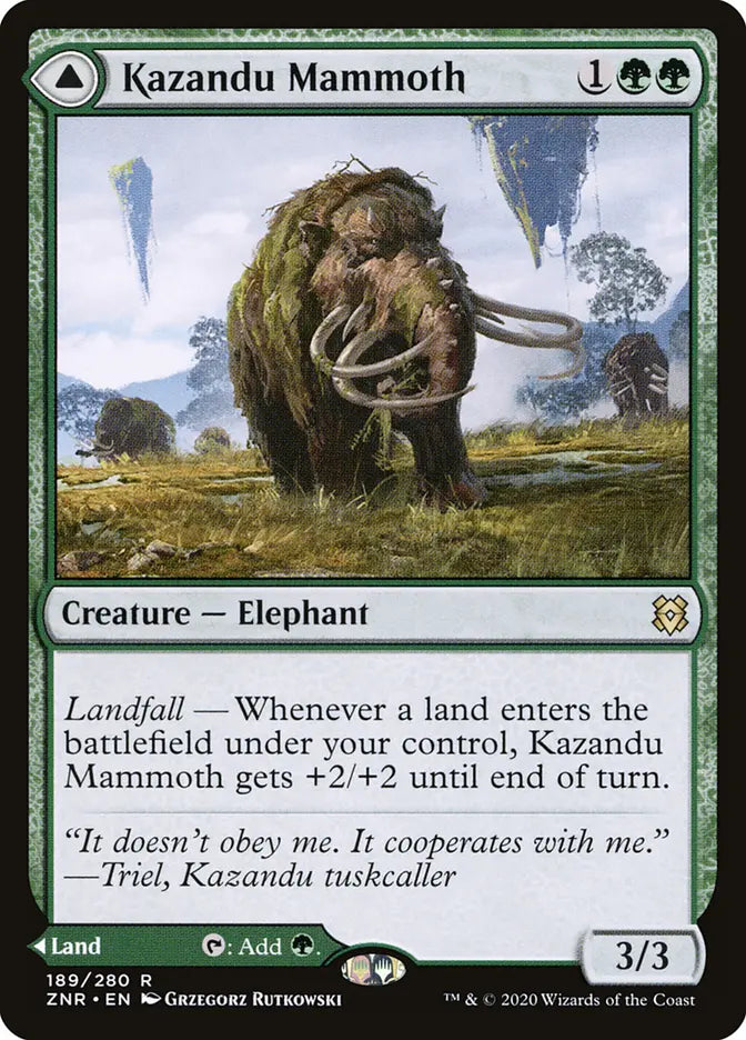 Kazandu Mammoth // Kazandu Valley (Zendikar Rising)