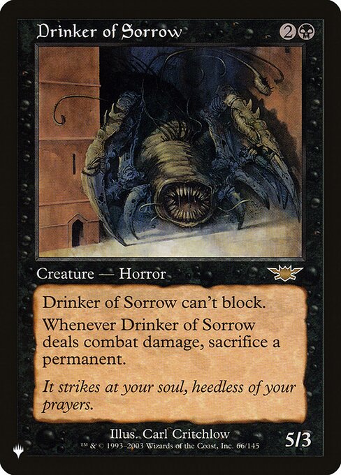 Drinker of Sorrow (The List)