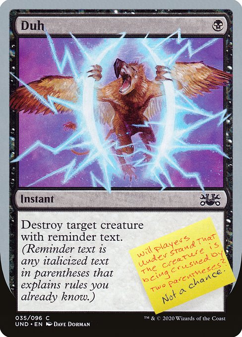 Duh (Unsanctioned)