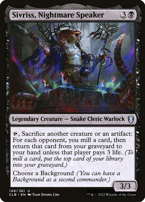Sivriss, Nightmare Speaker (Commander Legends: Battle for Baldur's Gate)