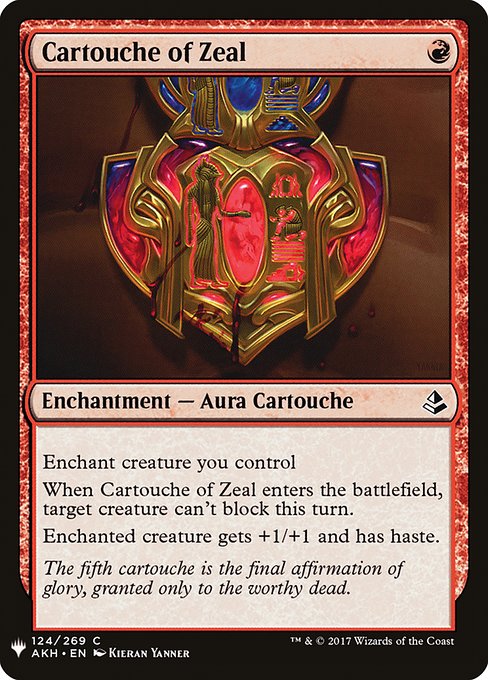 Cartouche of Zeal (The List)