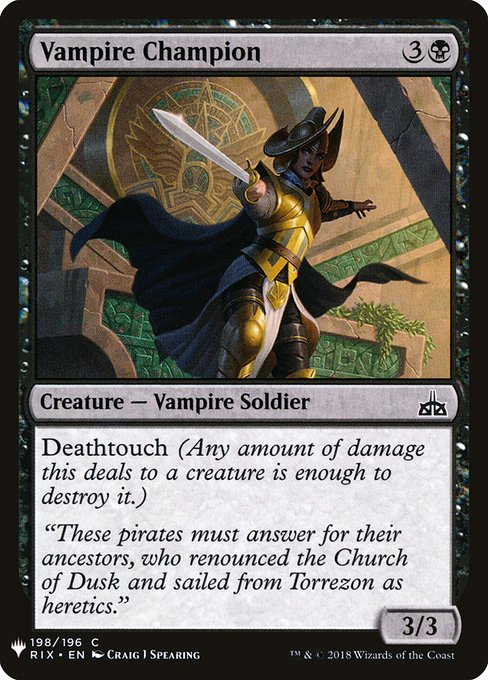 Vampire Champion (The List)