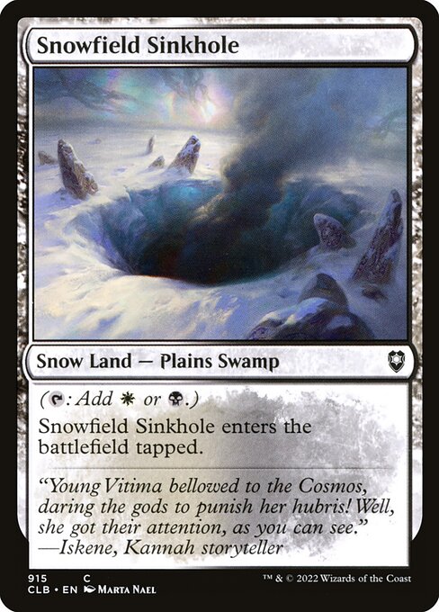 Snowfield Sinkhole (Commander Legends: Battle for Baldur's Gate)