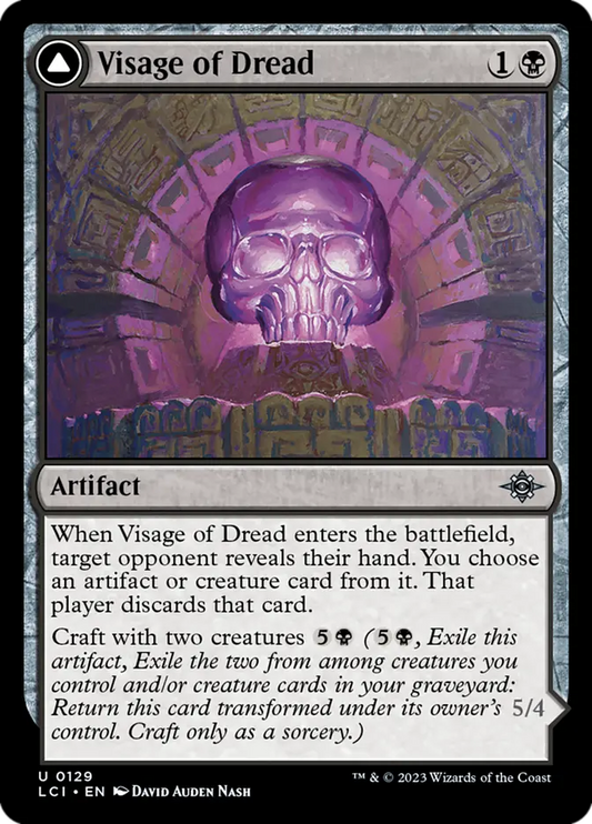 Visage of Dread // Dread Osseosaur (The Lost Caverns of Ixalan)