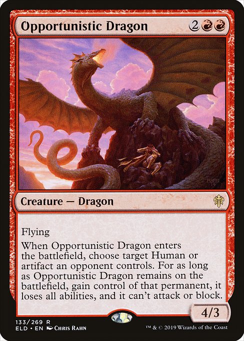 Opportunistic Dragon (Throne of Eldraine)
