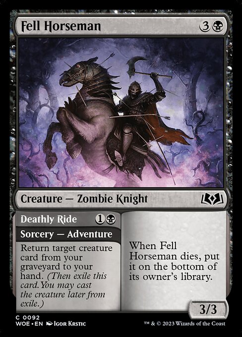 Fell Horseman // Deathly Ride (Wilds of Eldraine)