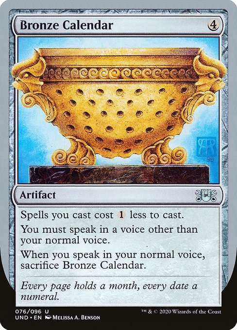 Bronze Calendar (Unsanctioned)
