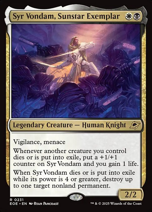 Syr Vondam, Sunstar Exemplar (Edge of Eternities)