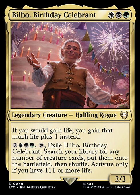 Bilbo, Birthday Celebrant (Tales of Middle-earth Commander)