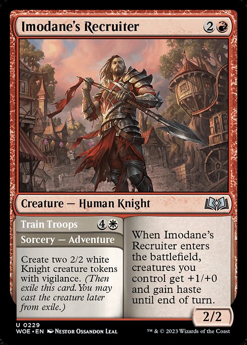 Imodane's Recruiter // Train Troops (Wilds of Eldraine)
