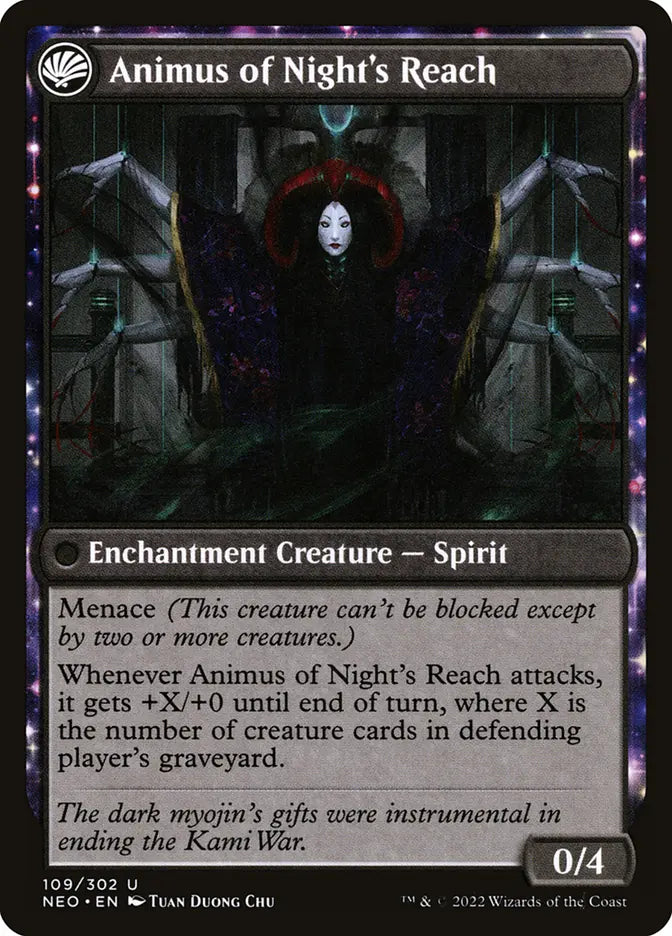The Long Reach of Night // Animus of Night's Reach (Kamigawa: Neon Dynasty)