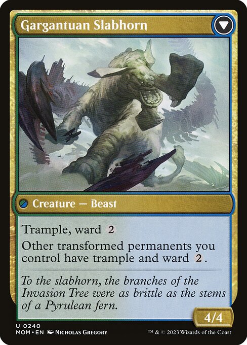 Invasion of Pyrulea // Gargantuan Slabhorn (March of the Machine)