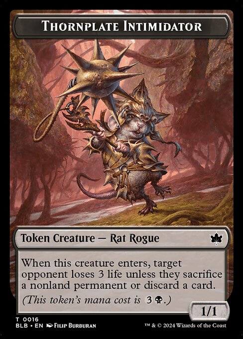 Thornplate Intimidator (Bloomburrow Tokens)