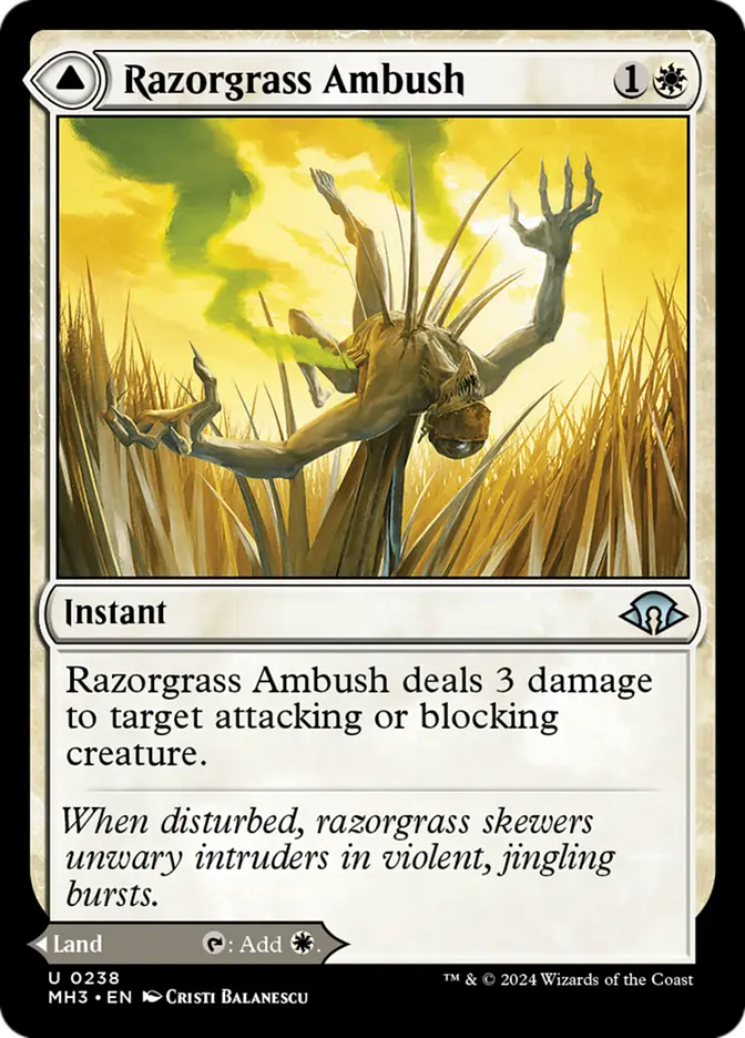 Razorgrass Ambush // Razorgrass Field (Modern Horizons 3)