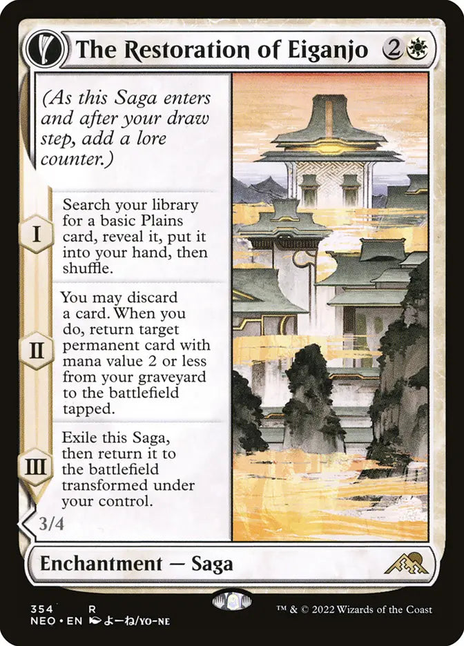 The Restoration of Eiganjo // Architect of Restoration (Kamigawa: Neon Dynasty)