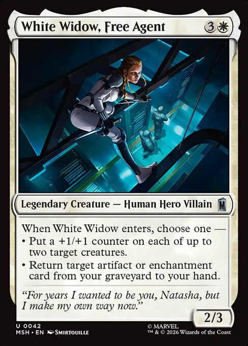 White Widow, Free Agent (Marvel Super Heroes)
