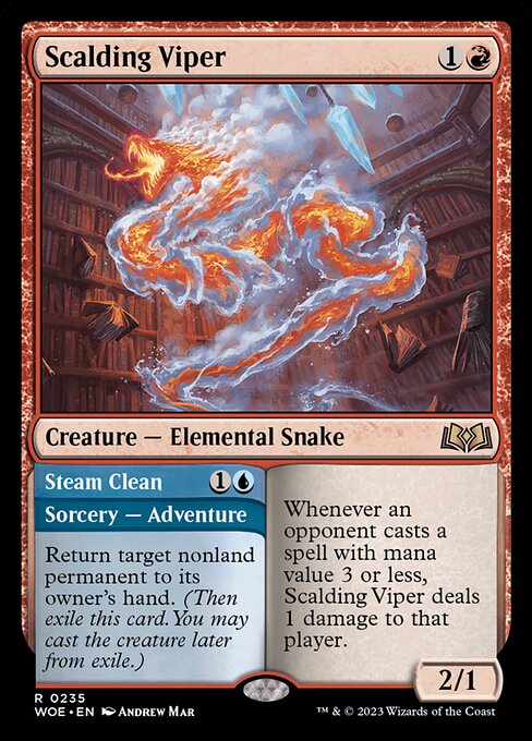 Scalding Viper // Steam Clean (Wilds of Eldraine)