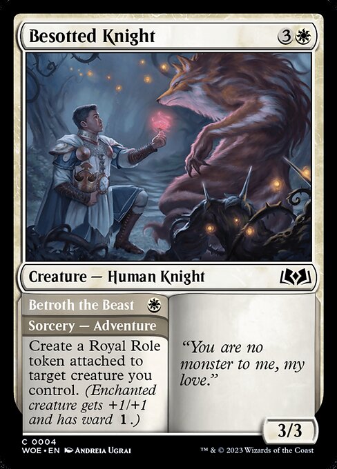 Besotted Knight // Betroth the Beast (Wilds of Eldraine)
