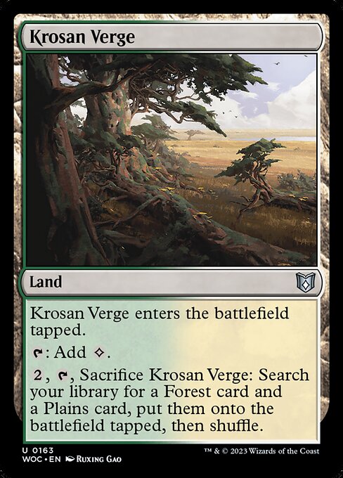 Krosan Verge (Wilds of Eldraine Commander)