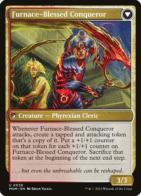Sun-Blessed Guardian // Furnace-Blessed Conqueror (March of the Machine)