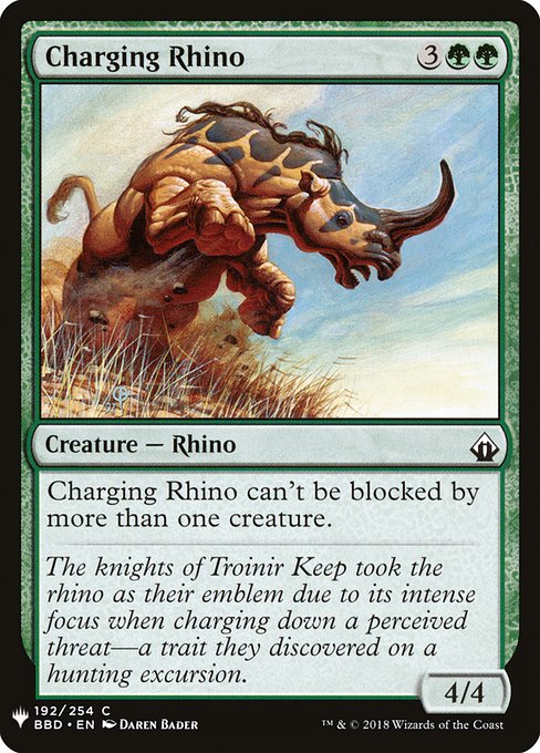 Charging Rhino (The List)