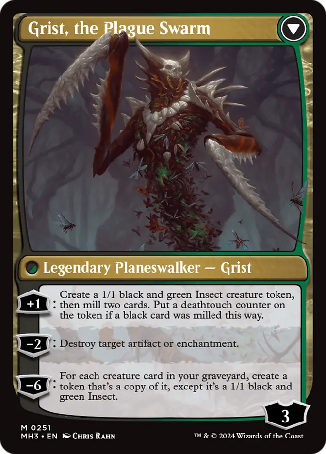Grist, Voracious Larva // Grist, the Plague Swarm (Modern Horizons 3)