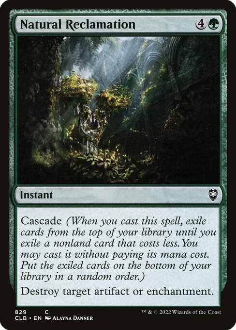 Natural Reclamation (Commander Legends: Battle for Baldur's Gate)