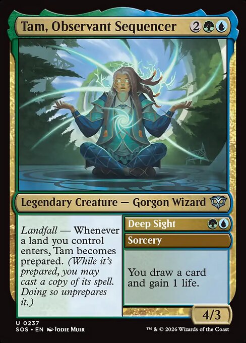 Tam, Observant Sequencer // Deep Sight (Secrets of Strixhaven)
