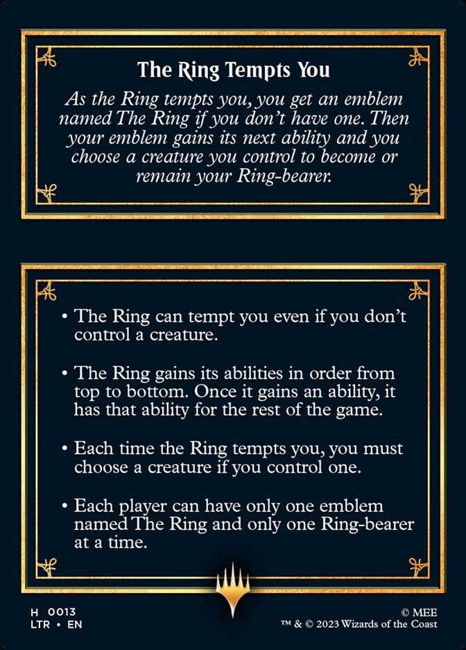 The Ring // The Ring Tempts You (Tales of Middle-earth Tokens)