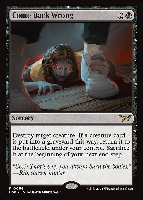 Come Back Wrong (Duskmourn: House of Horror)