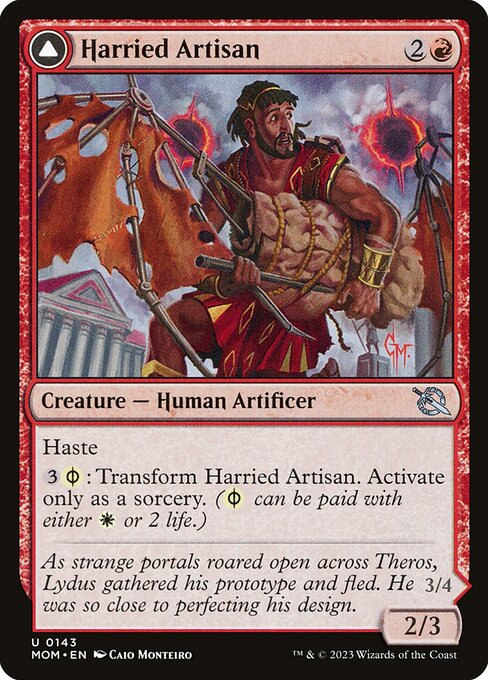 Harried Artisan // Phyrexian Skyflayer (March of the Machine)