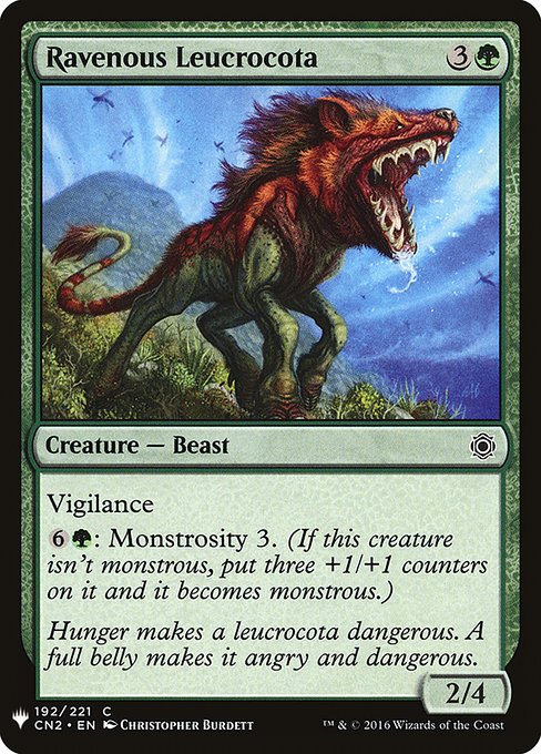 Ravenous Leucrocota (The List)