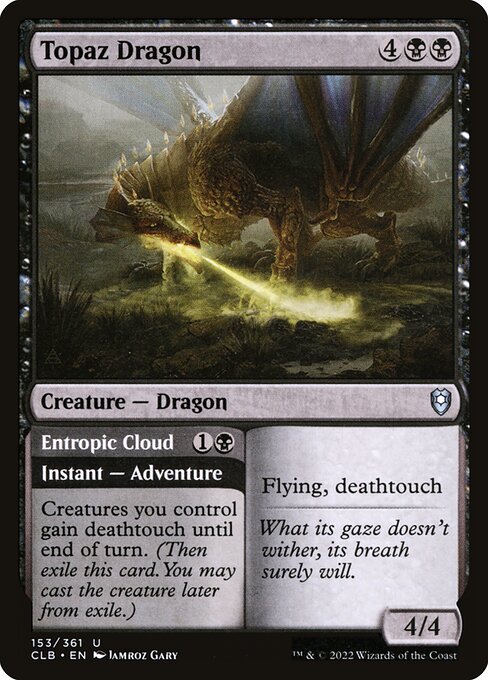 Topaz Dragon // Entropic Cloud (Commander Legends: Battle for Baldur's Gate)