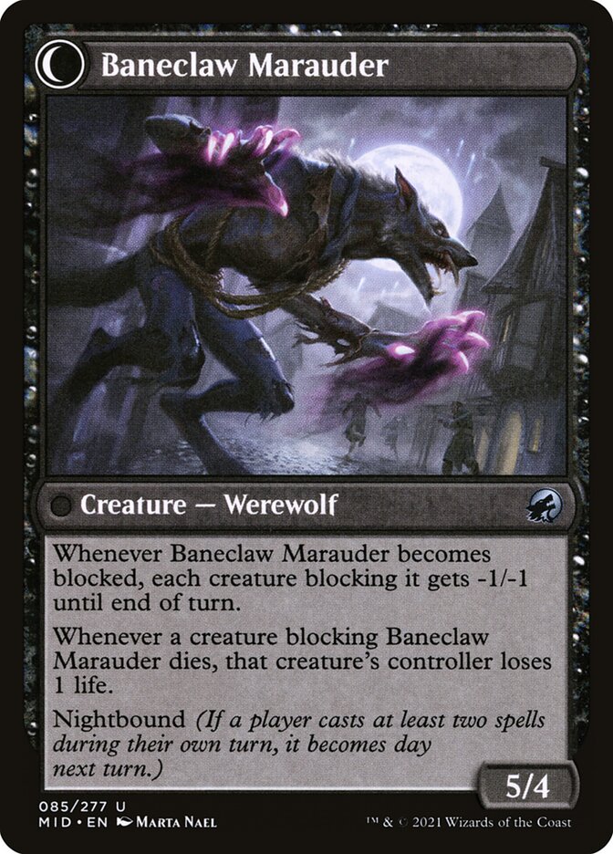 Baneblade Scoundrel // Baneclaw Marauder (Innistrad: Midnight Hunt)