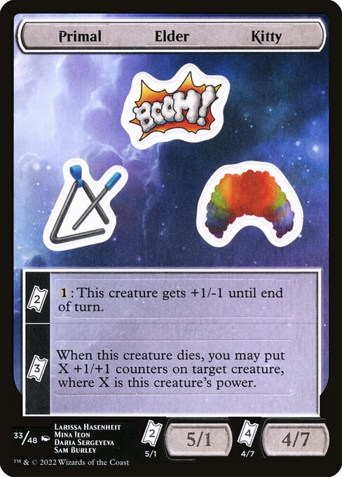 Primal Elder Kitty (Unfinity Sticker Sheets)