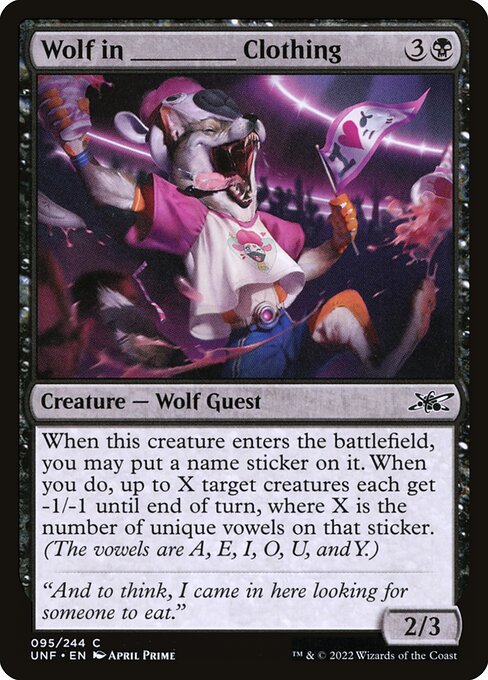Wolf in _____ Clothing (Unfinity)
