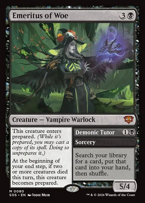 Emeritus of Woe // Demonic Tutor (Secrets of Strixhaven)