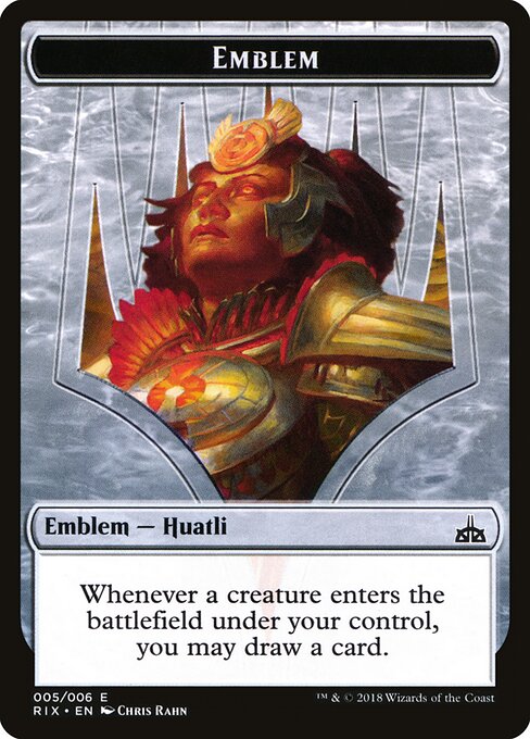 Huatli, Radiant Champion Emblem (Rivals of Ixalan Tokens)