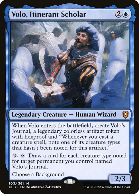 Volo, Itinerant Scholar (Commander Legends: Battle for Baldur's Gate)