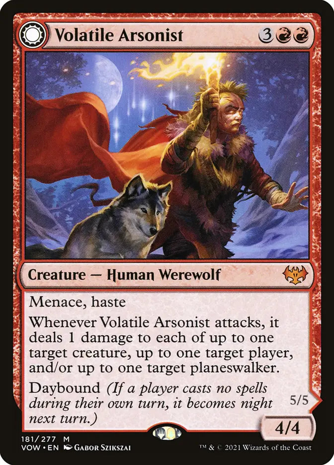 Volatile Arsonist // Dire-Strain Anarchist (Innistrad: Crimson Vow)