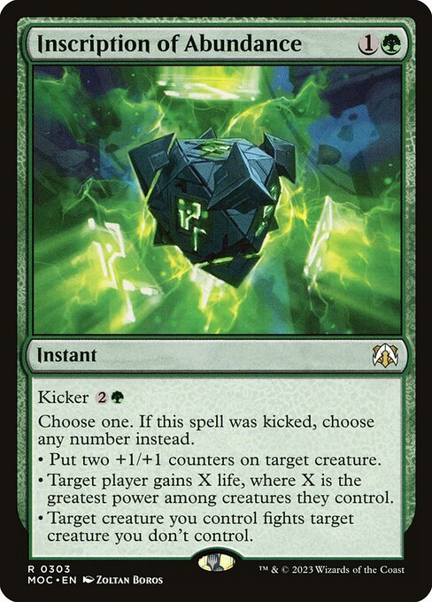 Inscription of Abundance (March of the Machine Commander)