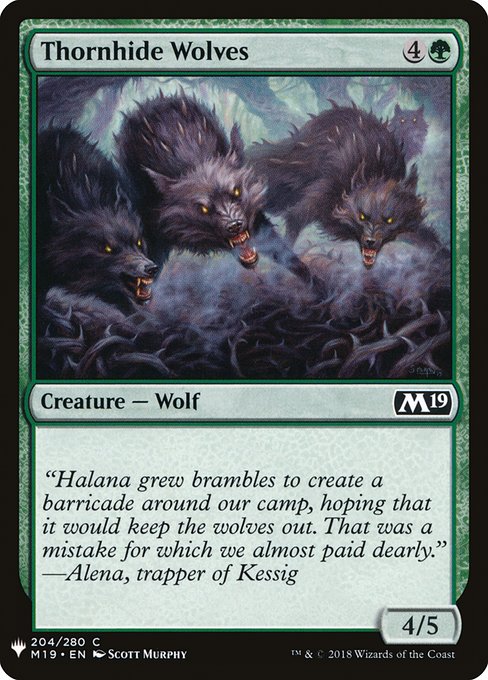 Thornhide Wolves (The List)