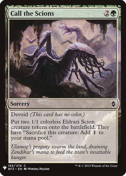 Call the Scions (The List)