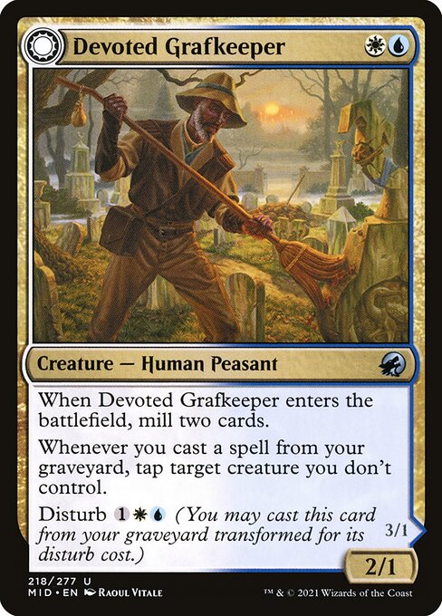 Devoted Grafkeeper // Departed Soulkeeper (Innistrad: Midnight Hunt)