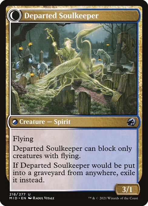 Devoted Grafkeeper // Departed Soulkeeper (Innistrad: Midnight Hunt)