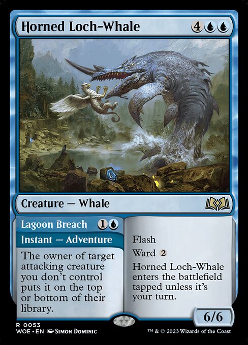 Horned Loch-Whale // Lagoon Breach (Wilds of Eldraine)