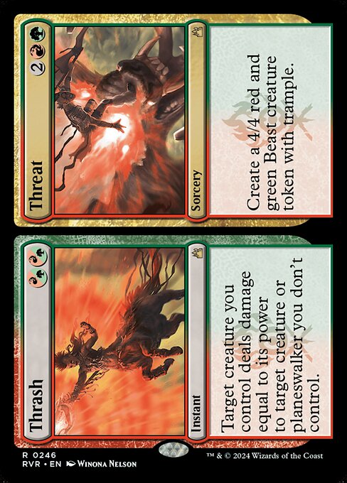 Thrash // Threat (Ravnica Remastered)