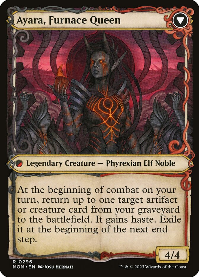 Ayara, Widow of the Realm // Ayara, Furnace Queen (March of the Machine)